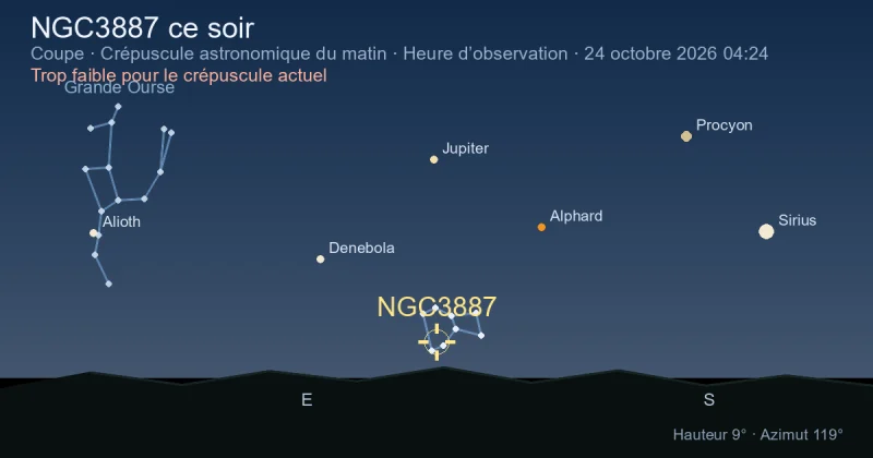 NGC3887 ce soir