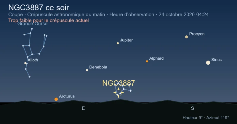 NGC3887 ce soir