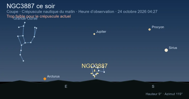 NGC3887 ce soir