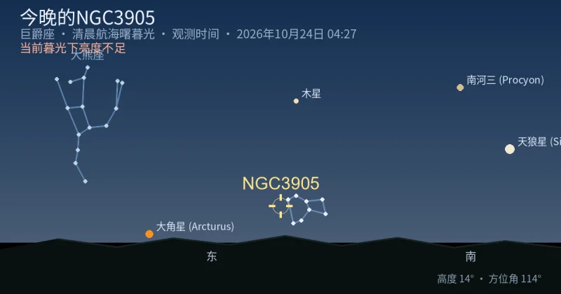 今晚的NGC3905