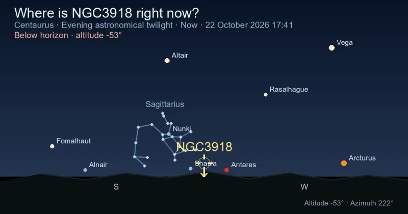 Where is NGC3918 right now?