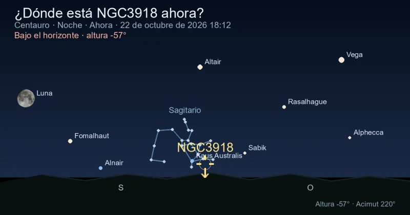 ¿Dónde está NGC3918 ahora?