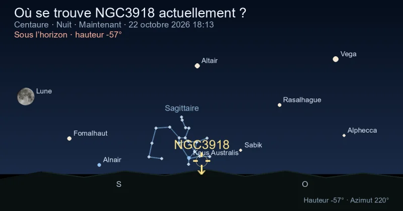 Où se trouve NGC3918 actuellement ?