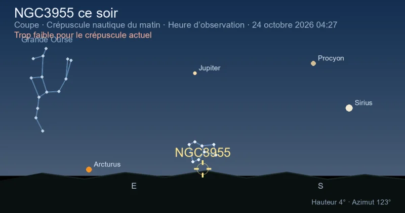 NGC3955 ce soir