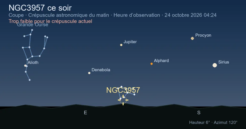NGC3957 ce soir
