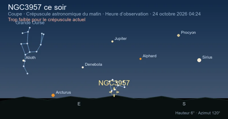NGC3957 ce soir