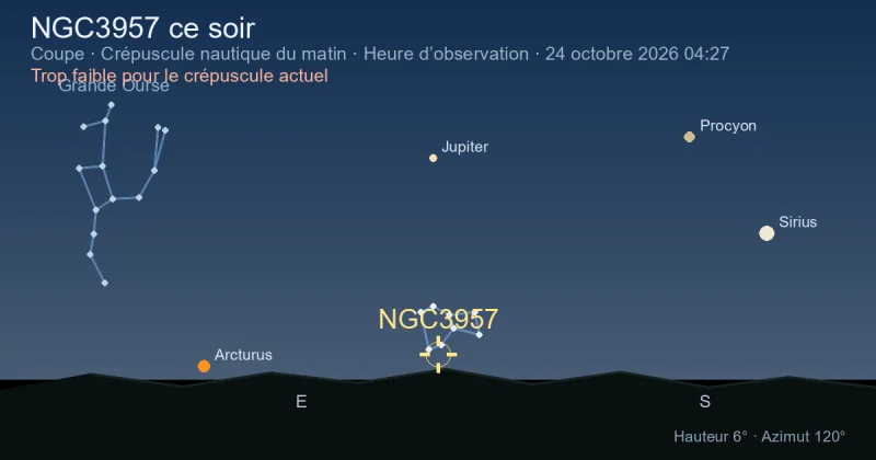 NGC3957 ce soir