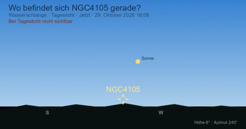 Wo befindet sich NGC4105 gerade?