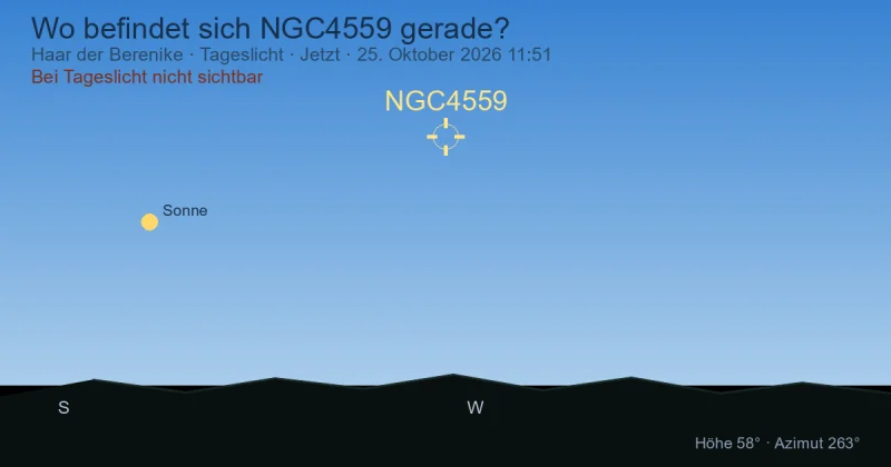 Wo befindet sich NGC4559 gerade?