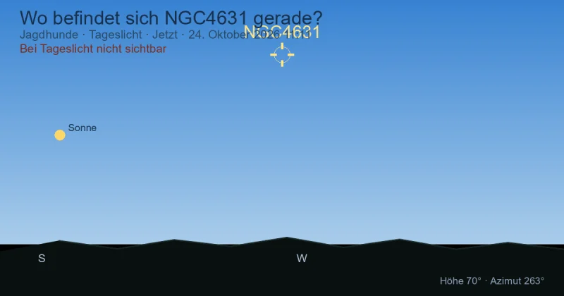 Wo befindet sich NGC4631 gerade?