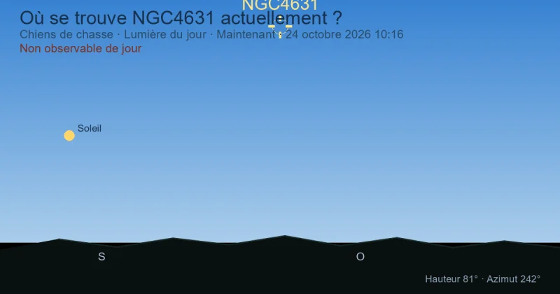 Où se trouve NGC4631 actuellement ?