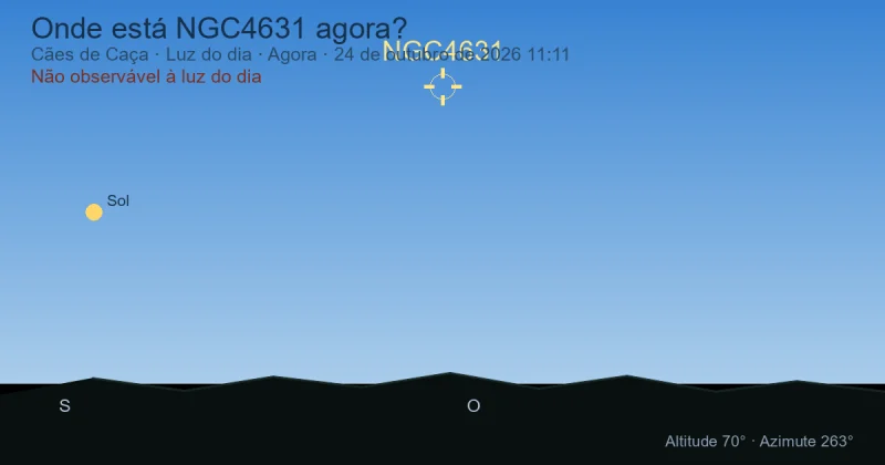 Onde está NGC4631 agora?