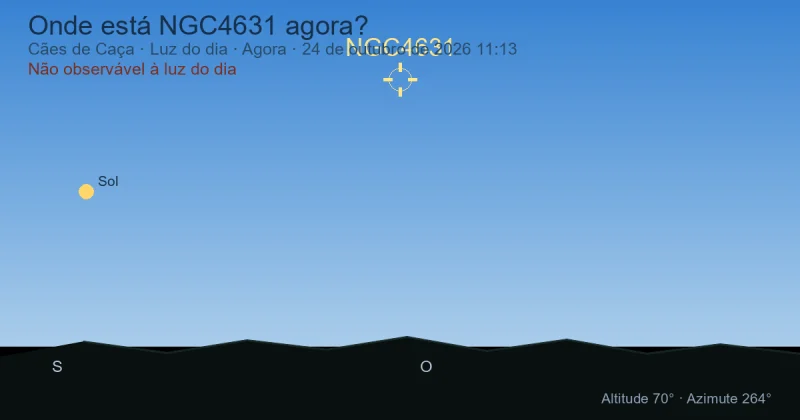 Onde está NGC4631 agora?