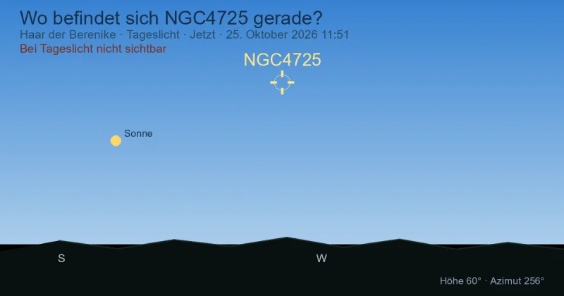 Wo befindet sich NGC4725 gerade?