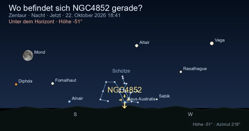 Wo befindet sich NGC4852 gerade?