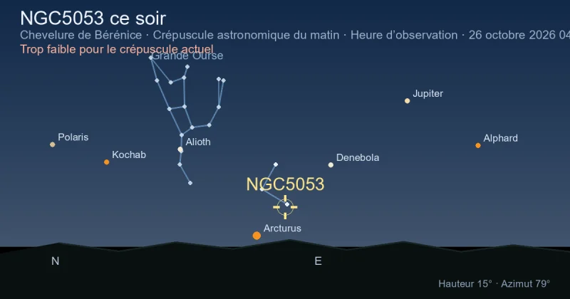 NGC5053 ce soir