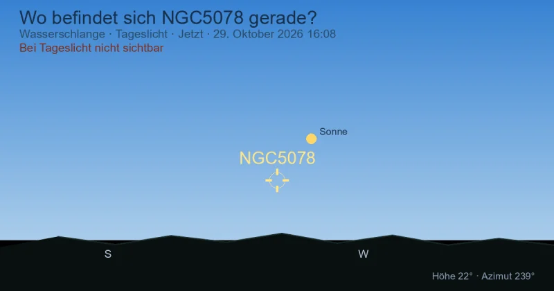 Wo befindet sich NGC5078 gerade?