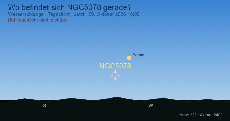 Wo befindet sich NGC5078 gerade?