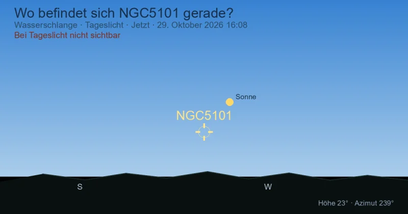 Wo befindet sich NGC5101 gerade?