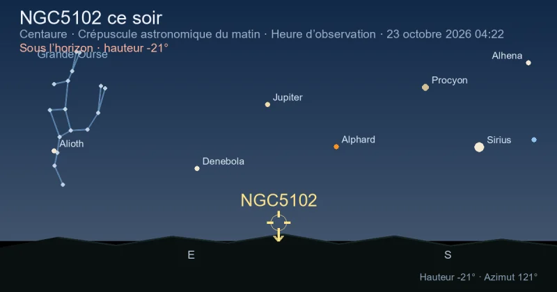 NGC5102 ce soir