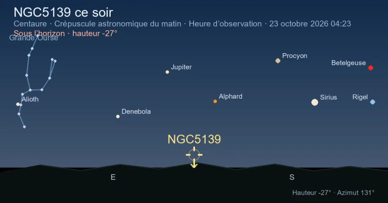 NGC5139 ce soir