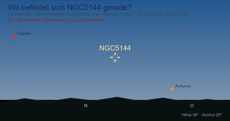 Wo befindet sich NGC5144 gerade?