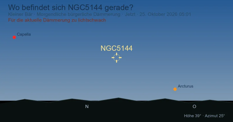 Wo befindet sich NGC5144 gerade?