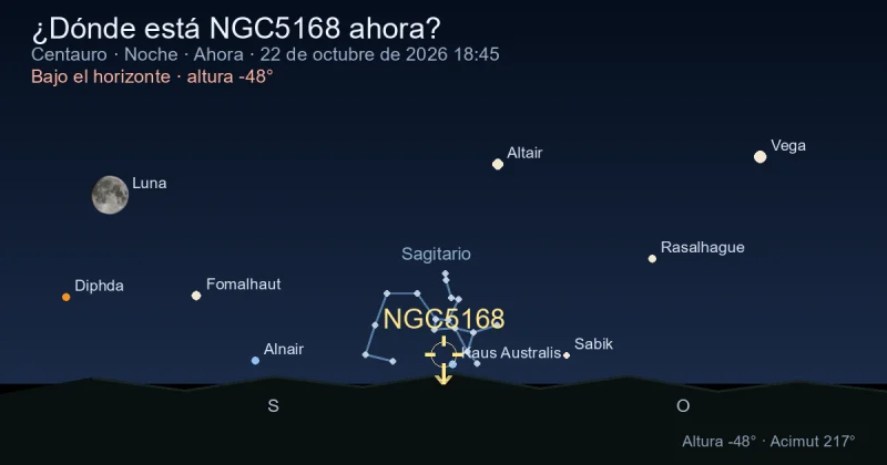 ¿Dónde está NGC5168 ahora?
