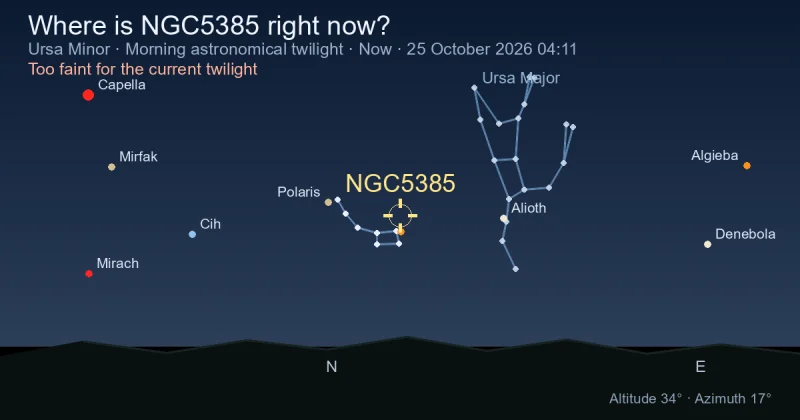 Where is NGC5385 right now?