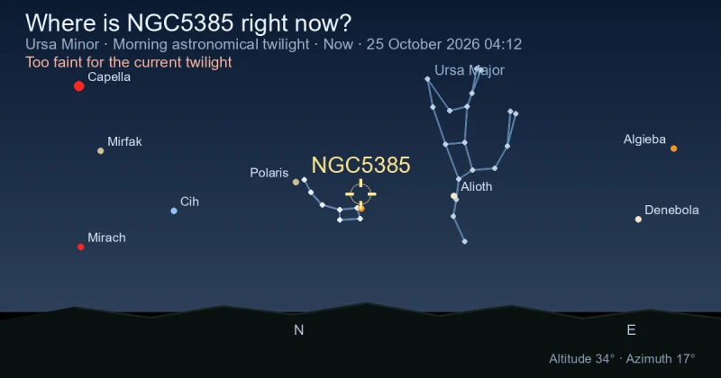 Where is NGC5385 right now?