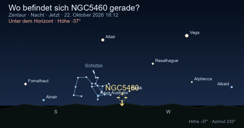 Wo befindet sich NGC5460 gerade?