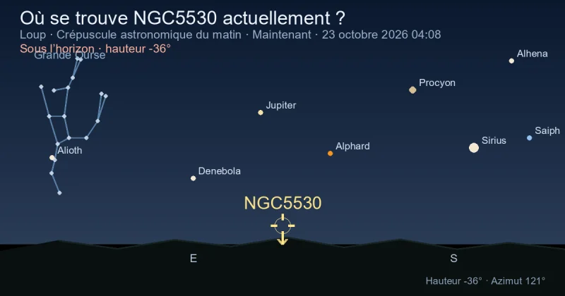 Où se trouve NGC5530 actuellement ?