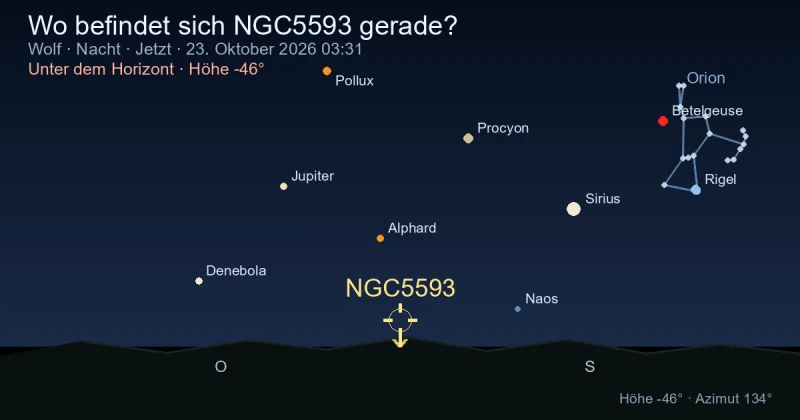 Wo befindet sich NGC5593 gerade?