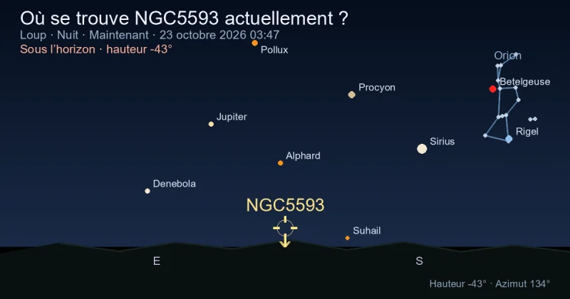 Où se trouve NGC5593 actuellement ?