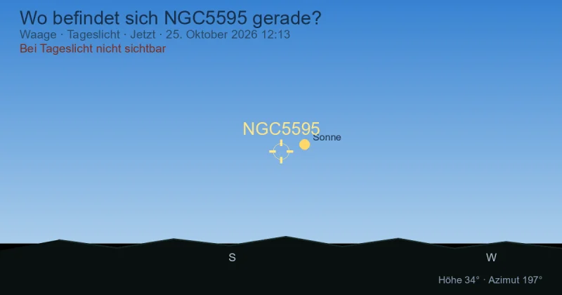 Wo befindet sich NGC5595 gerade?