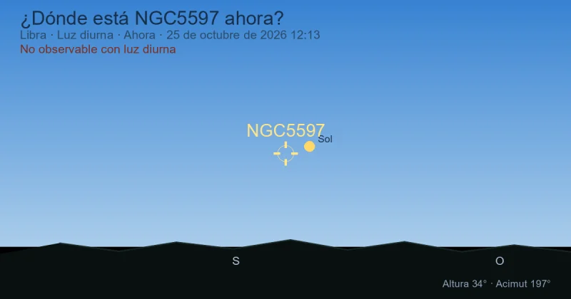 ¿Dónde está NGC5597 ahora?