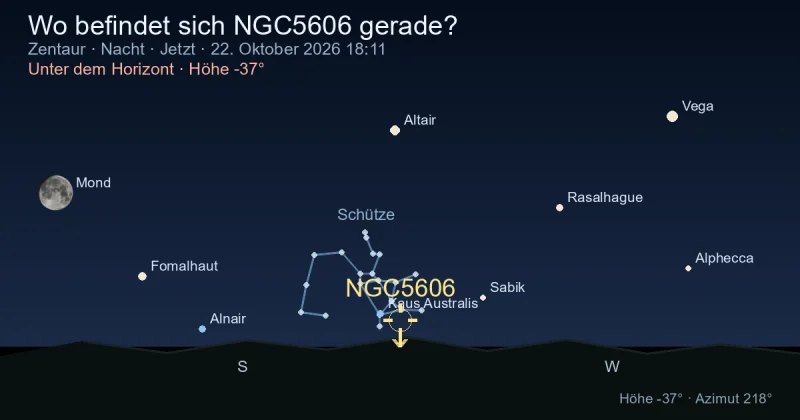 Wo befindet sich NGC5606 gerade?