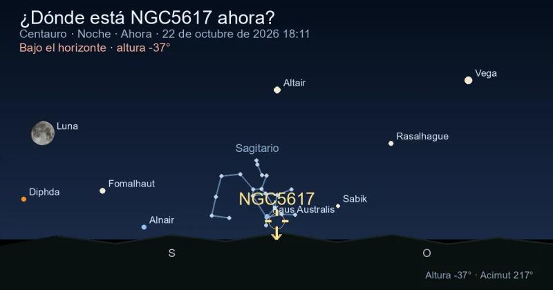 ¿Dónde está NGC5617 ahora?