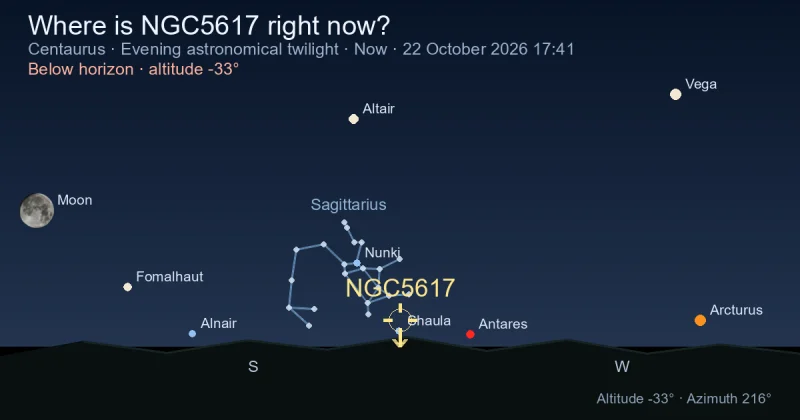 Where is NGC5617 right now?
