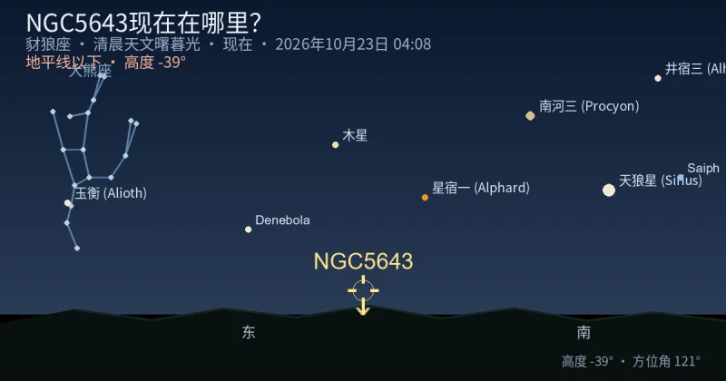 NGC5643现在在哪里？