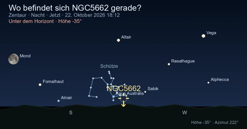 Wo befindet sich NGC5662 gerade?