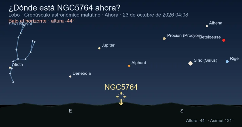 ¿Dónde está NGC5764 ahora?