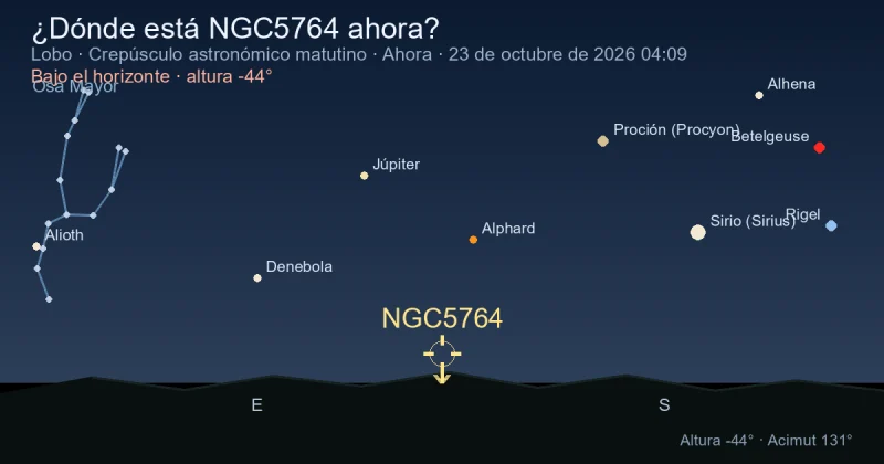 ¿Dónde está NGC5764 ahora?