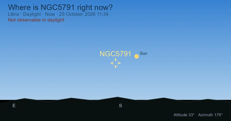 Where is NGC5791 right now?