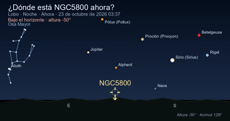 ¿Dónde está NGC5800 ahora?