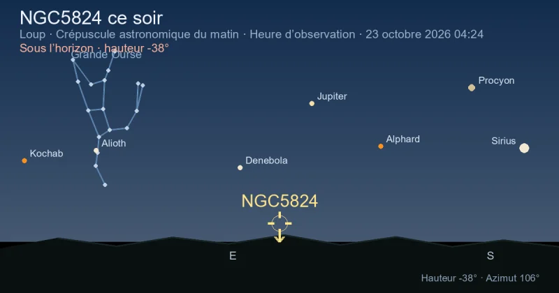 NGC5824 ce soir