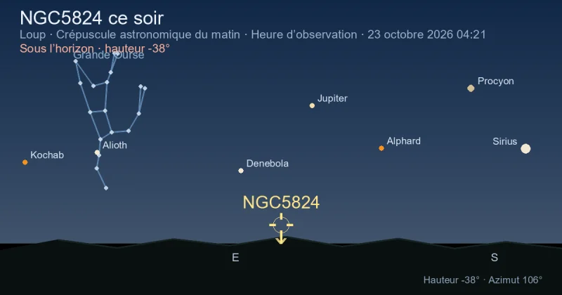 NGC5824 ce soir