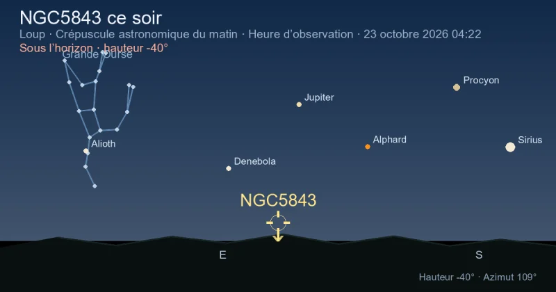 NGC5843 ce soir