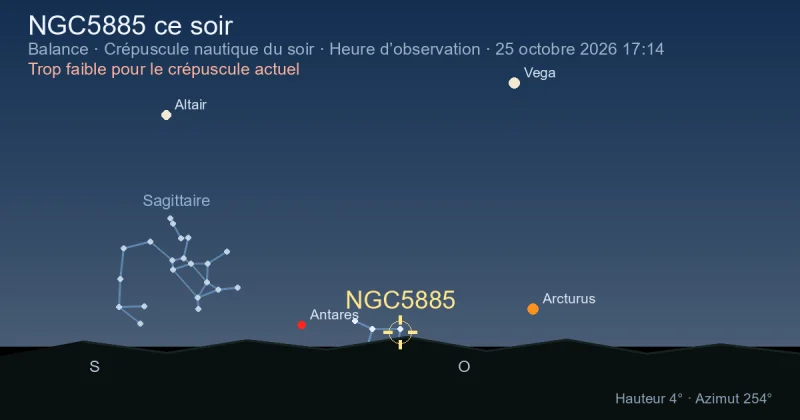 NGC5885 ce soir