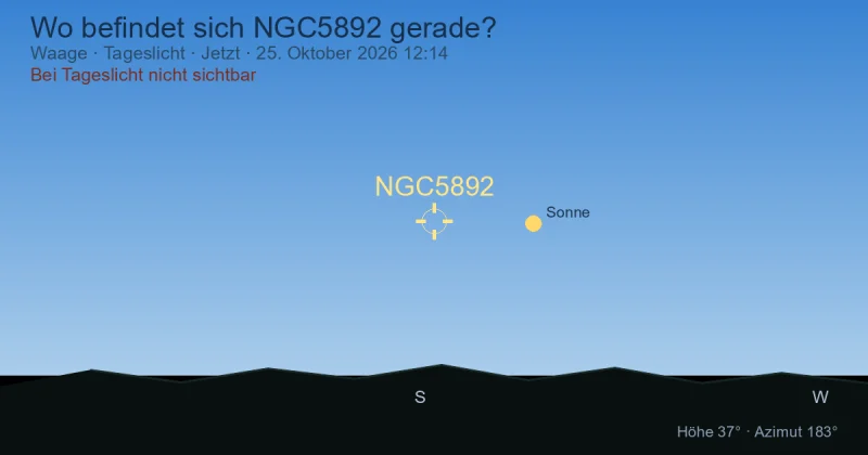 Wo befindet sich NGC5892 gerade?